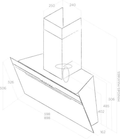 Кухонная вытяжка Elica Majestic NO Drip BL/A/90