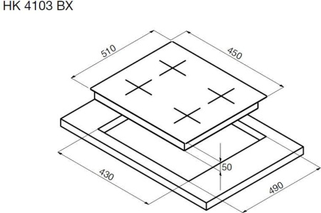 Варочная поверхность Korting HK 4103 B