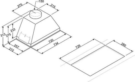 Кухонная вытяжка Smeg KSG74B