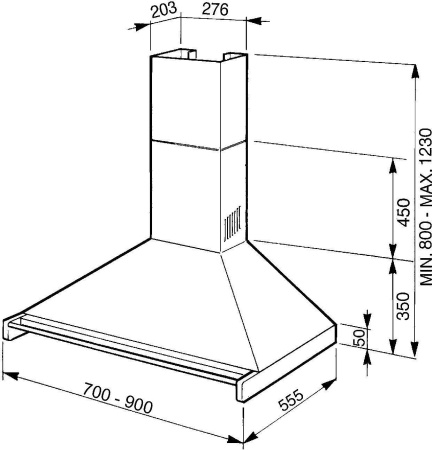 Кухонная вытяжка Smeg KD90HNE