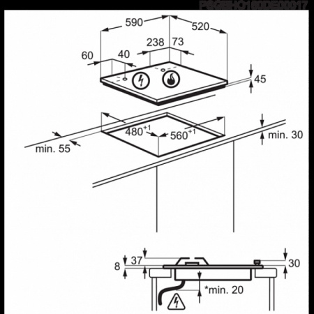 Варочная поверхность Zanussi ZGO 568434B