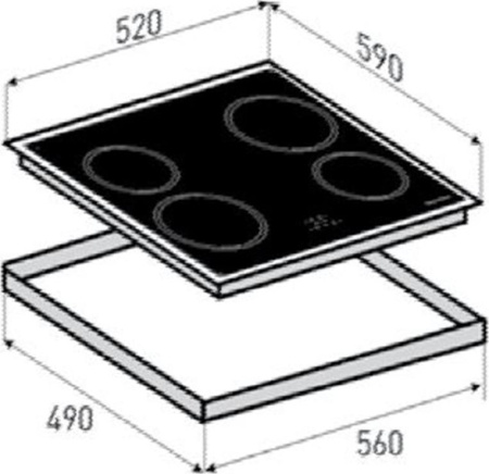 Варочная поверхность Zigmund & Shtain CIS 331.60 BX