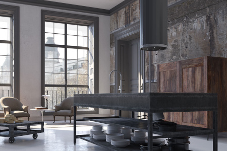 Кухонная вытяжка Faber Corinthia Isola EV8P DG Matt/CONCRETE A 37