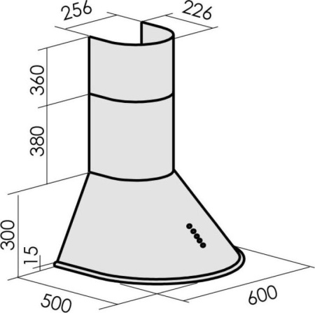 Кухонная вытяжка MBS Gasteria 160 Inox