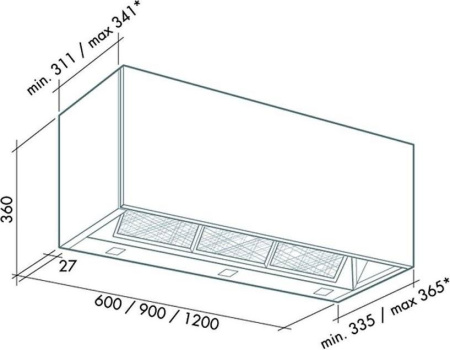 Кухонная вытяжка Falmec Integrata 60 IX 600