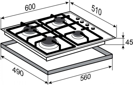 Варочная поверхность Zigmund & Shtain MN 84.61 S