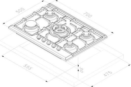 Варочная поверхность Korting HG 7115 CTRI
