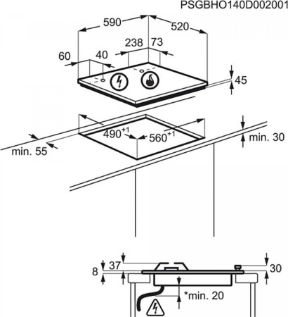 Варочная поверхность Electrolux GPE 363 MW