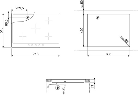 Варочная поверхность Smeg P875AO