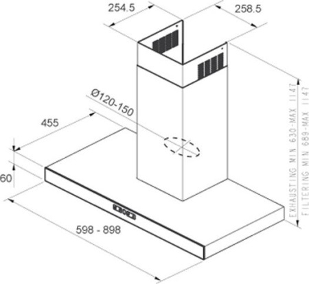 Кухонная вытяжка Jet Air Monica 60 INX