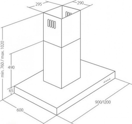 Кухонная вытяжка Akpo Feniks isla wk-8 120 IX