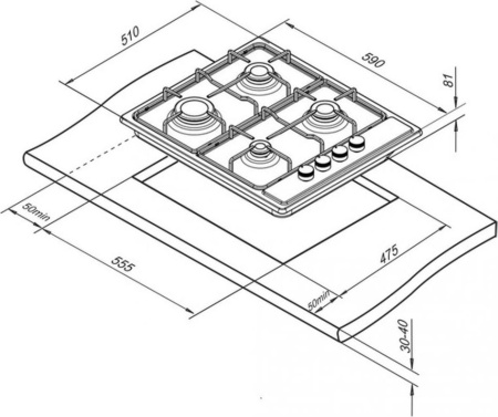 Варочная поверхность Darina T1 BGM 341 12X