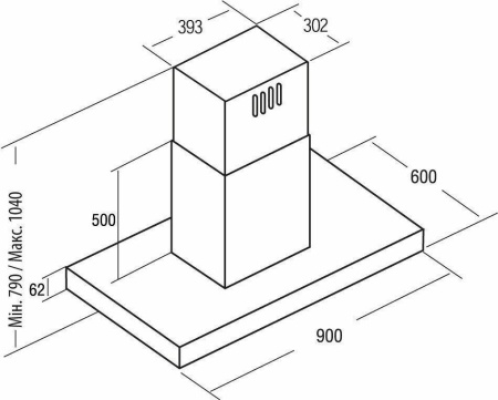 Кухонная вытяжка Cata Isla Sygma 900