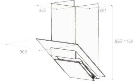 Кухонная вытяжка Elica Class 90/A/IX/BL