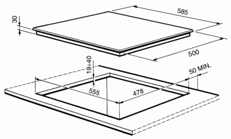 Варочная поверхность Smeg SR34SGH3