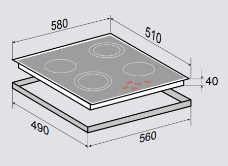 Варочная поверхность Zigmund & Shtain CNS 026.60 BX