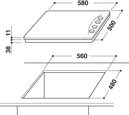 Варочная поверхность Indesit PAA 642 /IBK