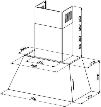 Кухонная вытяжка Faber Chloe EV8P OB A70
