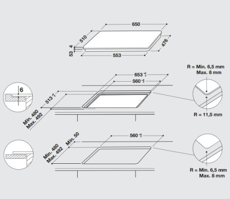Варочная поверхность Whirlpool SMC 654 F BT IXL