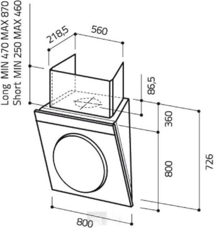 Кухонная вытяжка Elica OM TC WH/F/80
