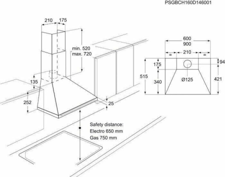 Кухонная вытяжка Electrolux EFC 60441 OR