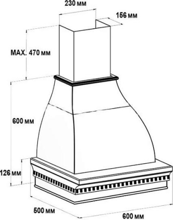 Кухонная вытяжка Vialona Cappe Гальяно ППУ BM-510 60