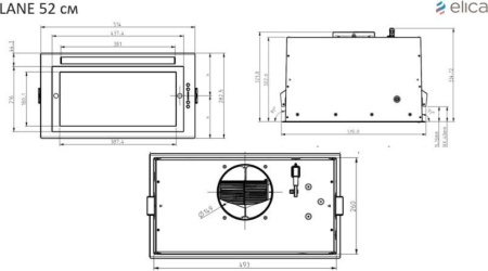 Кухонная вытяжка Elica Lane IX/A/52