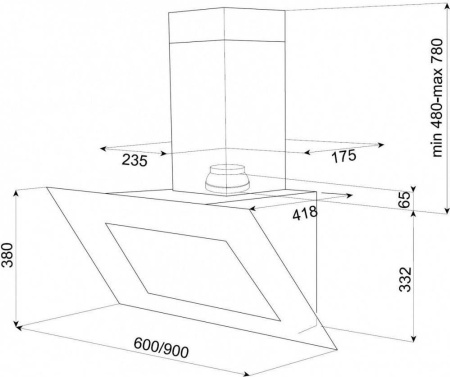 Кухонная вытяжка Teka DVT 980 W