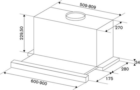 Кухонная вытяжка Bertazzoni Kte60Mod1B